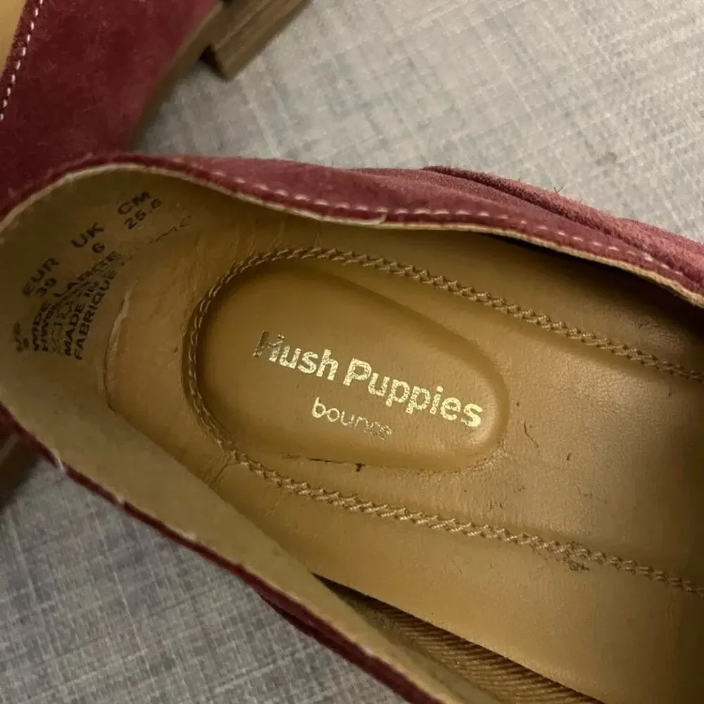 Hush Puppies Red Suede Loafers